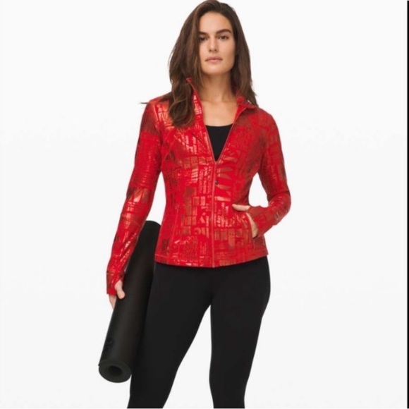 Lululemon Define Jacket *Manifesto size 6 red foil - Picture 2 of 7